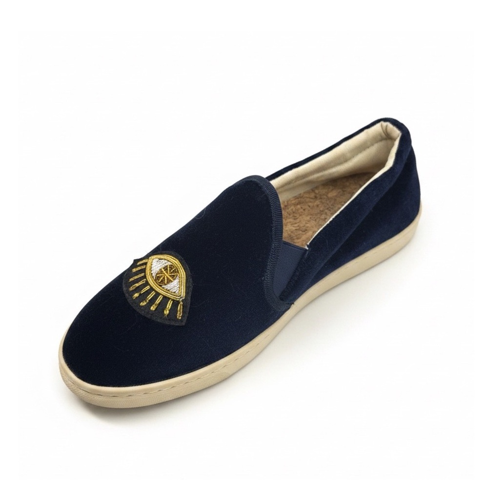 Soludos Blue Velvet Boat Sneakers — Women’s US 7.5 - Picture 3 of 10
